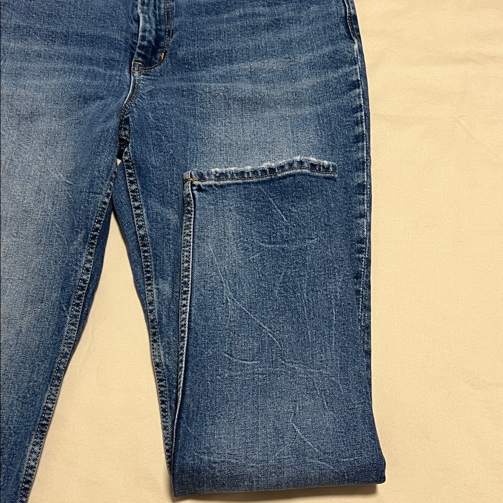 Rebecca Taylor La Vie Blue Straight High Rise Leg Jeans. - Picture 8 of 16